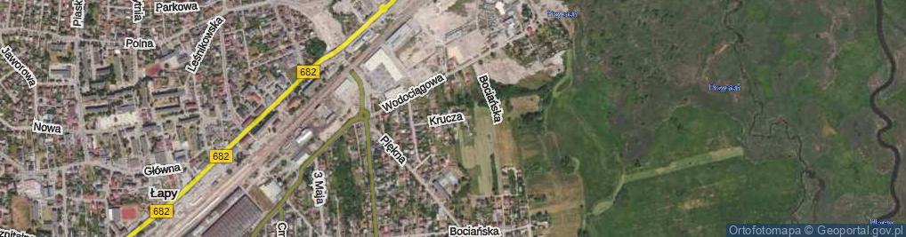 Zdjęcie satelitarne Krucza ul.
