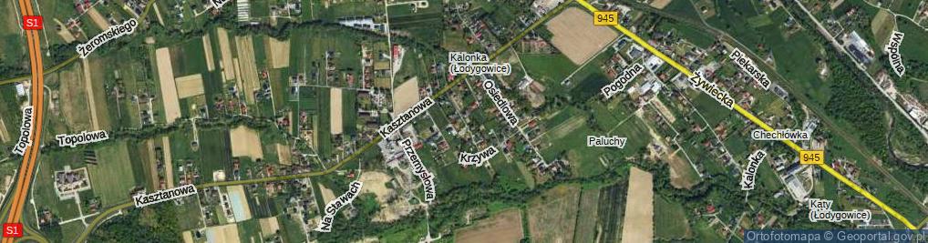 Zdjęcie satelitarne Kryształowa ul.