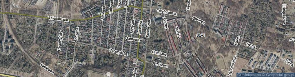 Zdjęcie satelitarne Krokusowa ul.