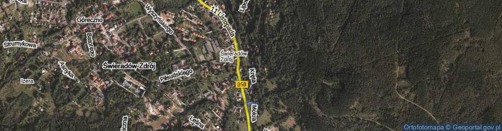 Zdjęcie satelitarne Kręta ul.