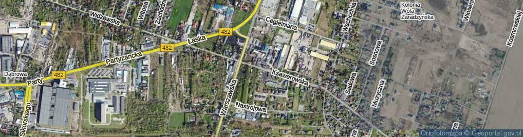 Zdjęcie satelitarne Ksawerowska ul.