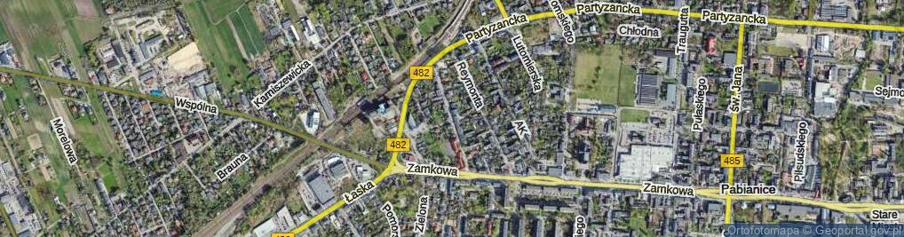 Zdjęcie satelitarne Księcia Józefa Poniatowskiego ul.