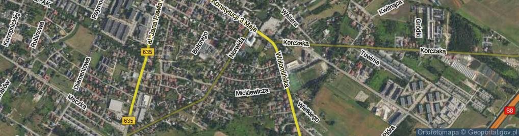 Zdjęcie satelitarne Księcia Lubomirskiego Edwarda ul.