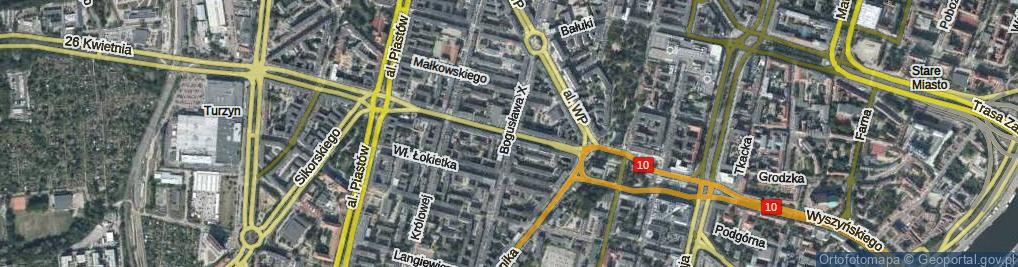 Zdjęcie satelitarne Księcia Bogusława X ul.