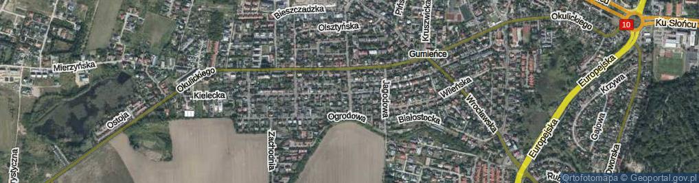Zdjęcie satelitarne Książacka ul.