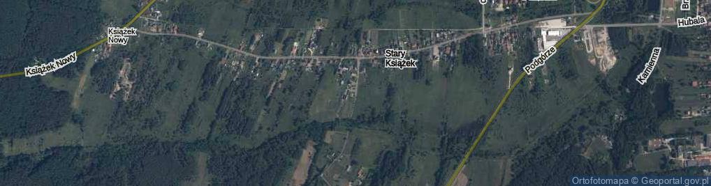 Zdjęcie satelitarne Książek Stary ul.