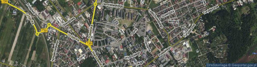 Zdjęcie satelitarne Księcia Stanisława ul.