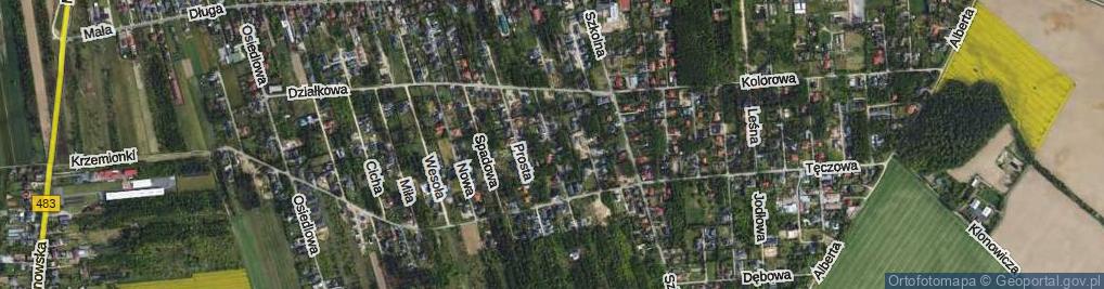 Zdjęcie satelitarne Księżycowa ul.