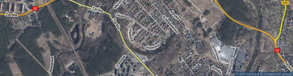 Zdjęcie satelitarne Księcia Henryka Wiernego ul.