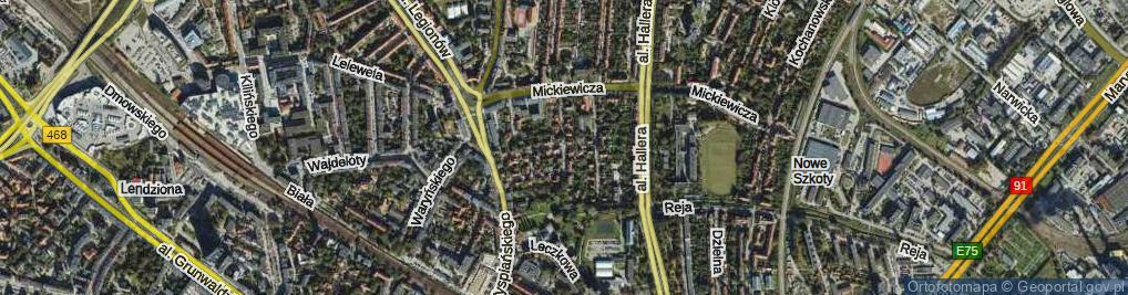 Zdjęcie satelitarne Kubacza Franciszka ul.