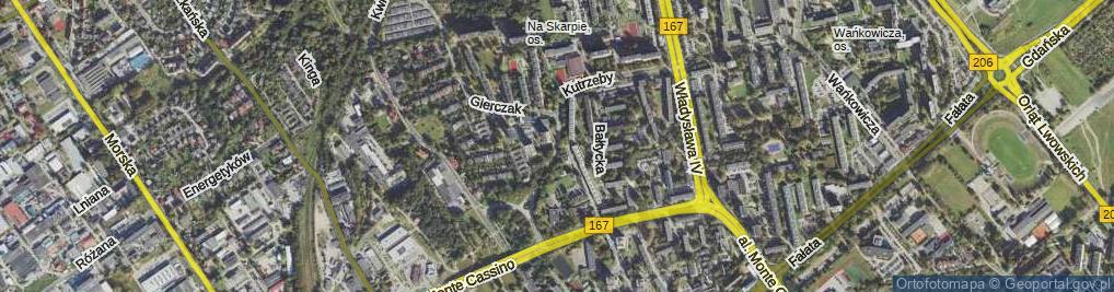 Zdjęcie satelitarne Kutrzeby Tadeusza, gen. ul.