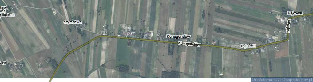 Zdjęcie satelitarne Kunegundów ul.