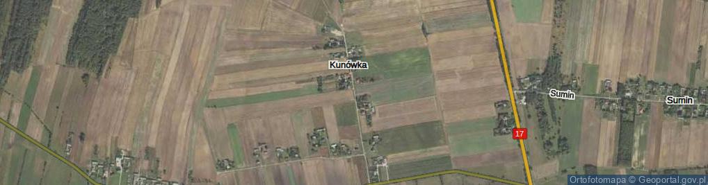 Zdjęcie satelitarne Kunówka ul.