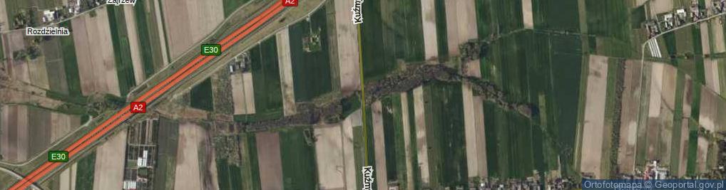 Zdjęcie satelitarne Kuźmy ul.