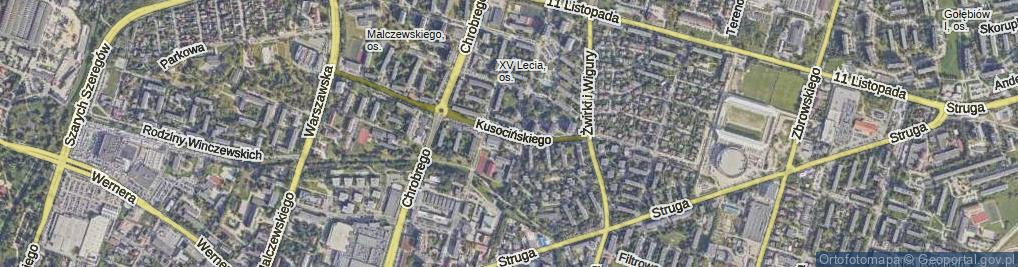 Zdjęcie satelitarne Kusocińskiego Janusza ul.