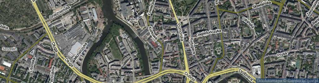 Zdjęcie satelitarne Kurkowa ul.