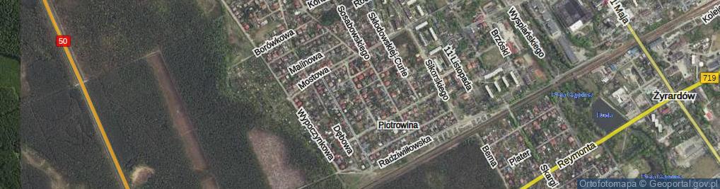 Zdjęcie satelitarne Kutnowska ul.
