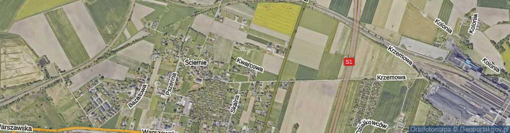 Zdjęcie satelitarne Kwarcowa ul.