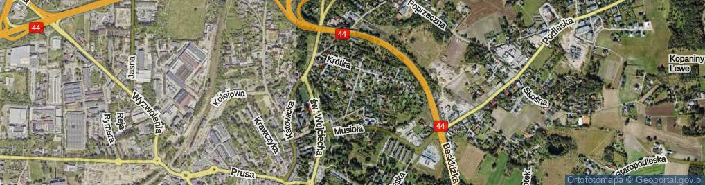 Zdjęcie satelitarne Kwietna ul.