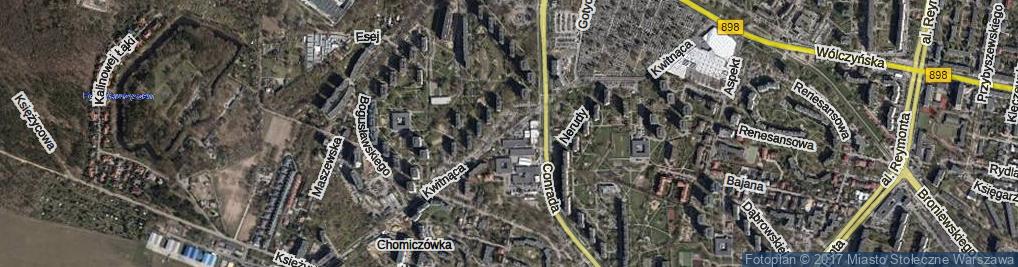 Zdjęcie satelitarne Kwitnąca ul.