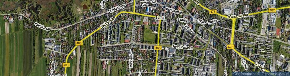 Zdjęcie satelitarne Kwadratowa ul.