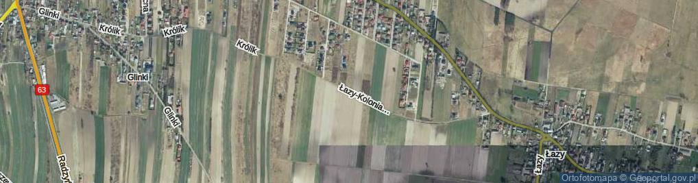 Zdjęcie satelitarne Łazy-Kolonia Trzecia ul.