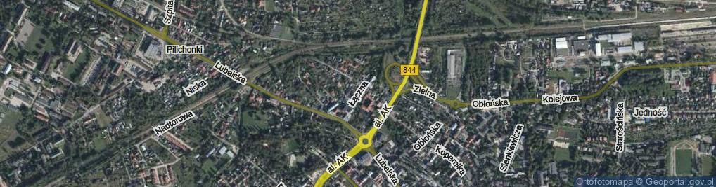 Zdjęcie satelitarne Łączna ul.