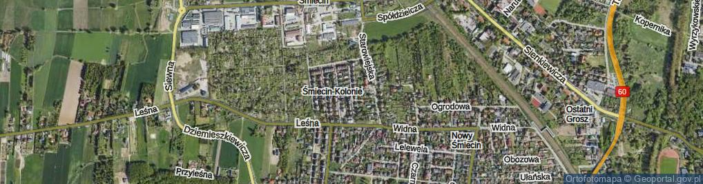 Zdjęcie satelitarne Lawendowa ul.