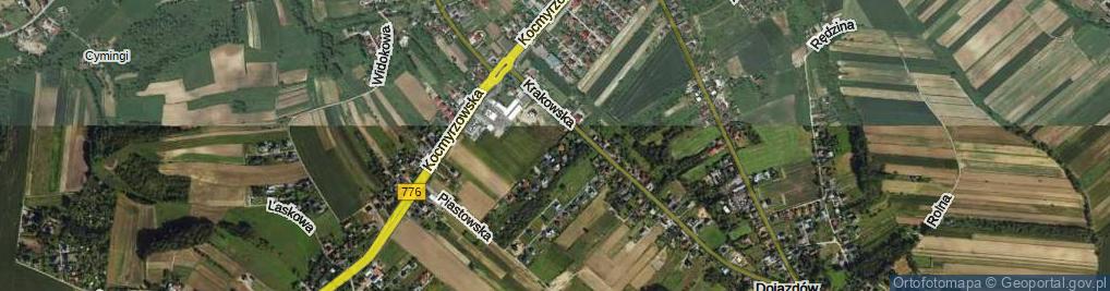 Zdjęcie satelitarne Lawendowa ul.