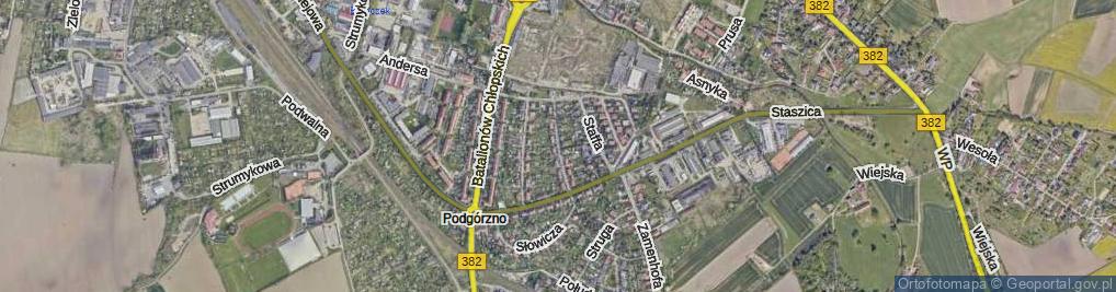 Zdjęcie satelitarne Łąkowa ul.