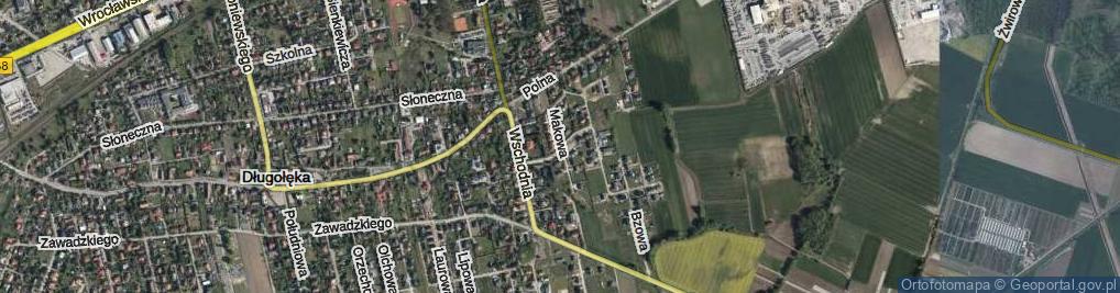 Zdjęcie satelitarne Lawendowa ul.