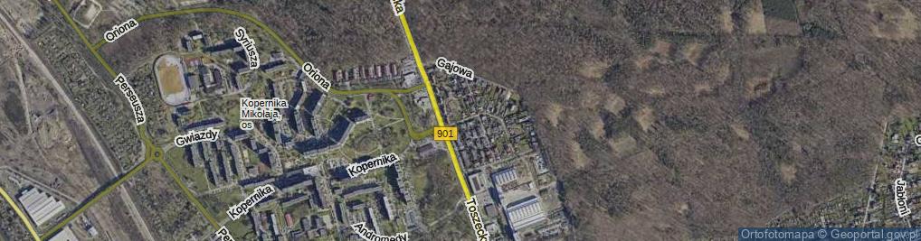 Zdjęcie satelitarne Las Łabędzki ul.