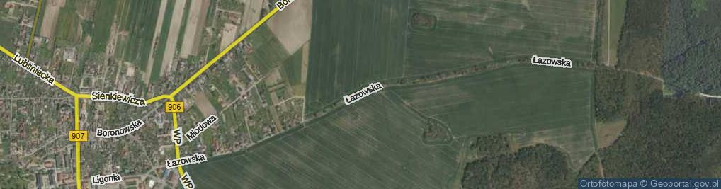 Zdjęcie satelitarne Łazowska ul.