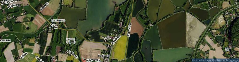 Zdjęcie satelitarne Łabędzia ul.