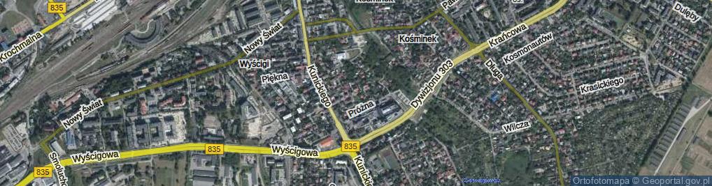 Zdjęcie satelitarne Łazienkowska ul.