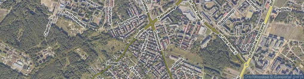 Zdjęcie satelitarne Lazurowa ul.