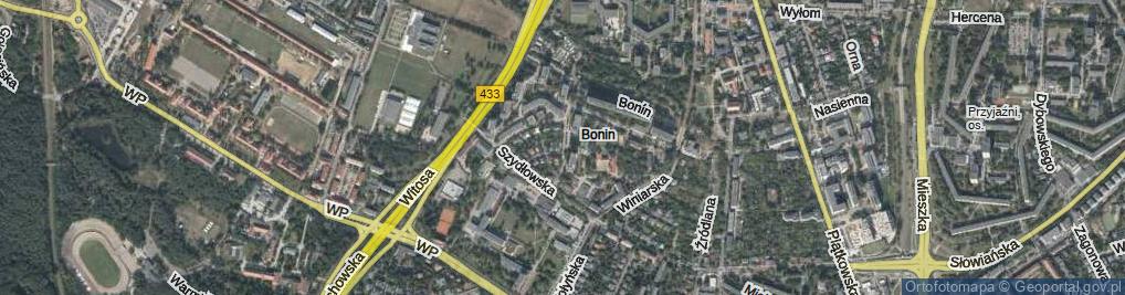 Zdjęcie satelitarne Lazurowa ul.