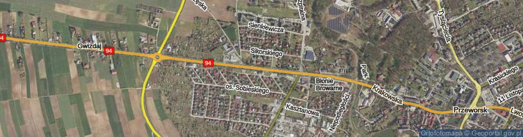 Zdjęcie satelitarne Łańcucka ul.