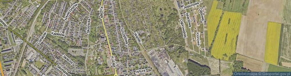 Zdjęcie satelitarne Lawendowa ul.