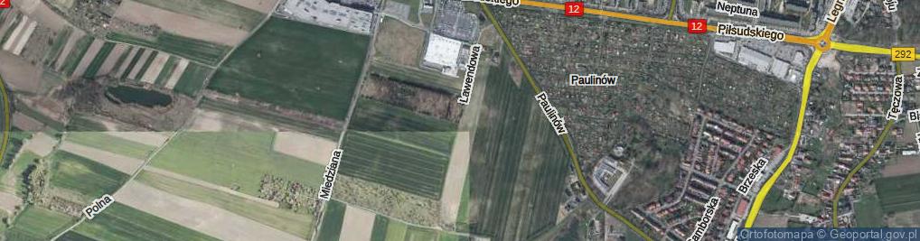 Zdjęcie satelitarne Lawendowa ul.