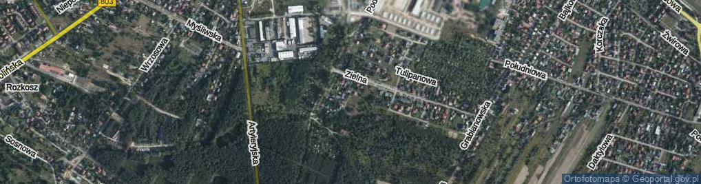 Zdjęcie satelitarne Lawendowa ul.