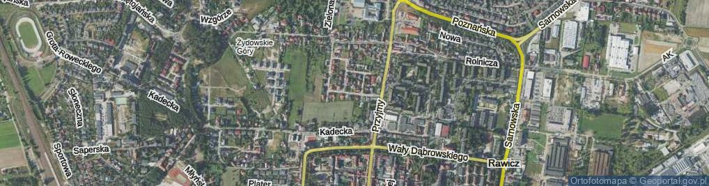 Zdjęcie satelitarne Łabędzia ul.