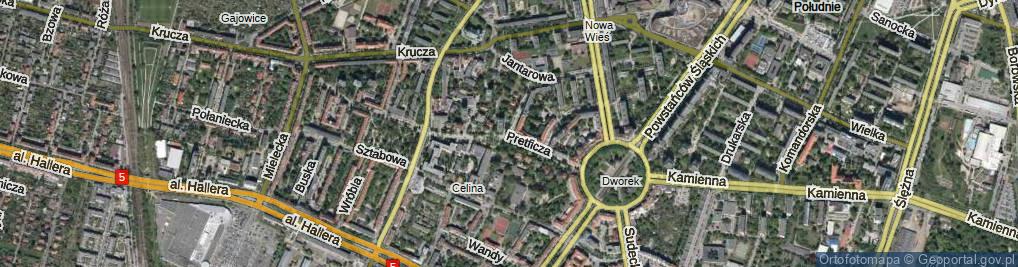 Zdjęcie satelitarne Łączności ul.