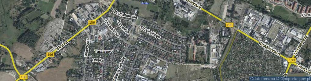 Zdjęcie satelitarne Łączna ul.