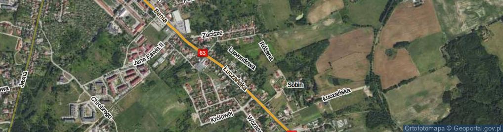 Zdjęcie satelitarne Lawendowa ul.