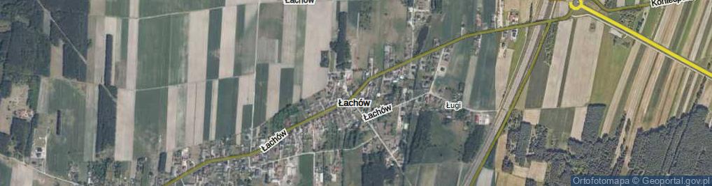 Zdjęcie satelitarne Łachów ul.
