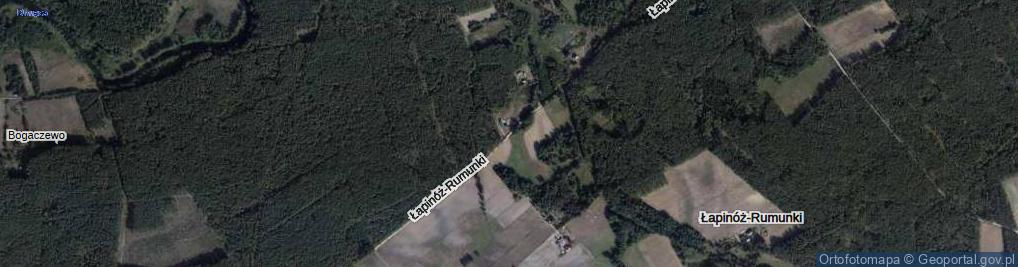 Zdjęcie satelitarne Łapinóż-Rumunki ul.