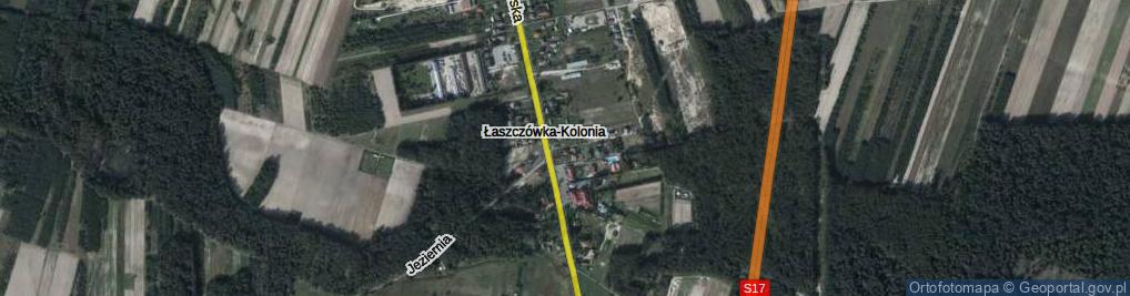 Zdjęcie satelitarne Łaszczówka-Kolonia ul.