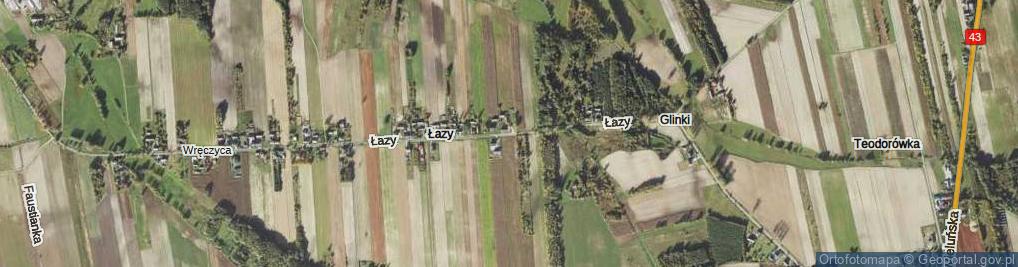 Zdjęcie satelitarne Łazy ul.