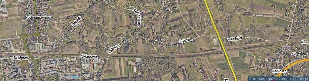 Zdjęcie satelitarne Łąkowa ul.